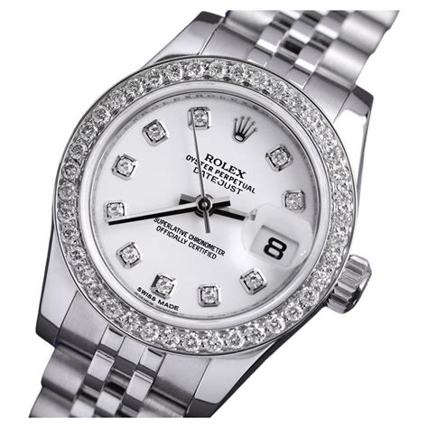 krologio rolex donna acciaio e diamanti|rolex official site.